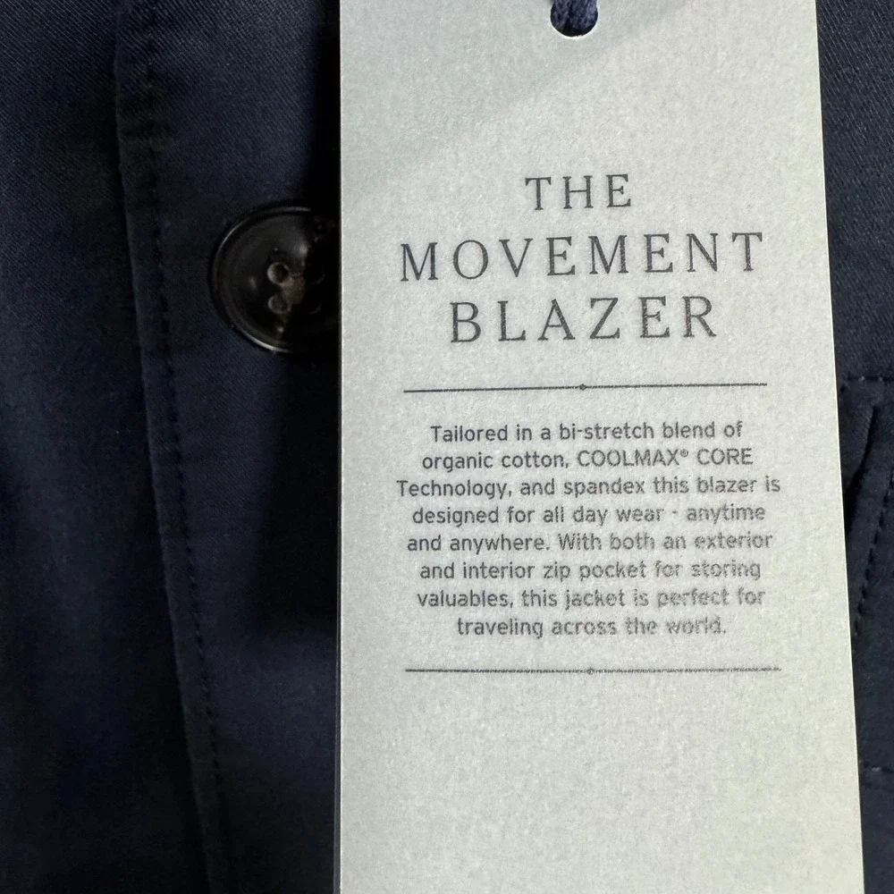 Faherty Reserve Movement Blazer Jacket Mens M Navy Blue Coolmax Bi-Stretch
